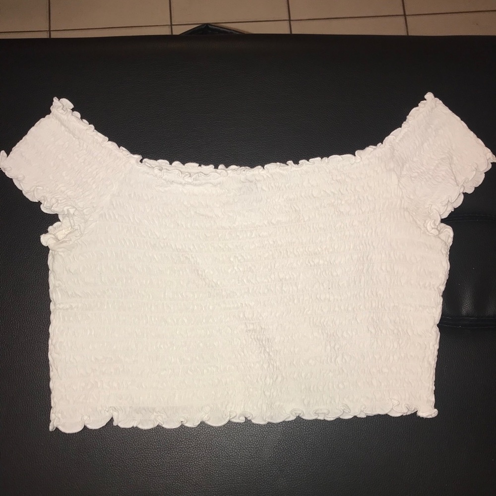 White crop top